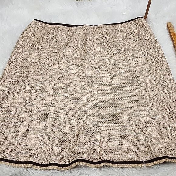 Tweed and Chocolate Brown Skirt Size 14 97% cotton - Picture 1 of 5
